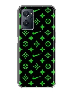 Чохол для Realme 9i з картинкою «Неоновий принт LV»