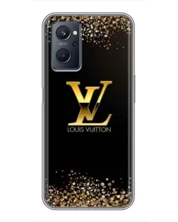 Чохол для Realme 9i з картинкою «LV — золоті іскри»