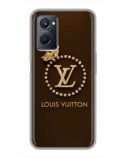 Чохол для Realme 9i з картинкою «LV — золота печатка»