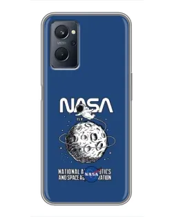 Чохол для Realme 9i з картинкою «NASA — місячна місія»