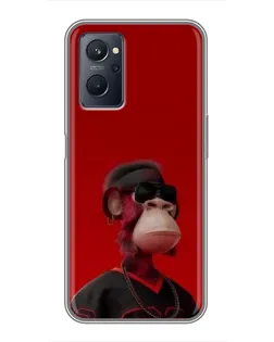 Чохол для Realme 9i з картинкою «Bored Ape в червоному»