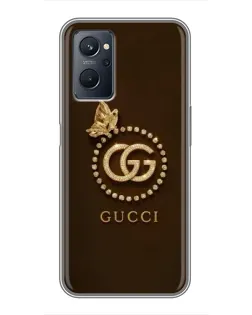 Чохол для Realme 9i з картинкою «Gucci — золотий метелик»