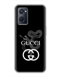 Чохол для Realme 9i з картинкою «Gucci — срібна змія»
