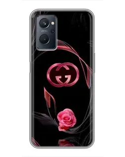 Чохол для Realme 9i з картинкою «Gucci — неонова троянда»