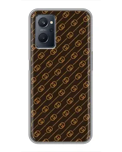 Чохол для Realme 9i з картинкою «Gucci — золоті діагоналі»