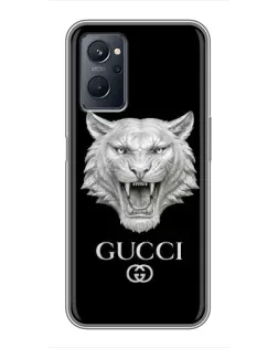 Чехол для Realme 9i с картинкой «Gucci — серебряный лев»