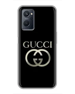 Чехол для Realme 9i с картинкой «Gucci — золото на черном»
