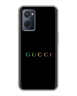 Чехол для Realme 9i с картинкой «Gucci — неоновый минимализм»