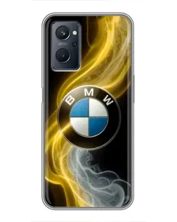 Чохол для Realme 9i з картинкою «Золотистий дим BMW»