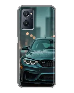 Чохол для Realme 9i з картинкою «BMW у вогнях міста»
