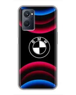 Чохол для Realme 9i з картинкою «Логотип BMW та неонові дуги»