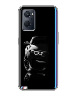 Чохол для Realme 9i з картинкою «Силует BMW в темряві»