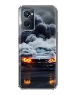 Чохол для Realme 9i з картинкою «BMW у диму»