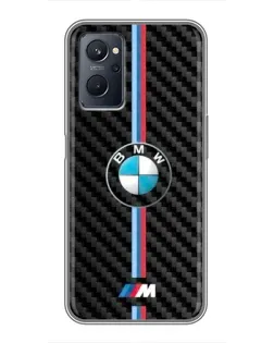 Чохол для Realme 9i з картинкою «Емблема BMW та карбон»