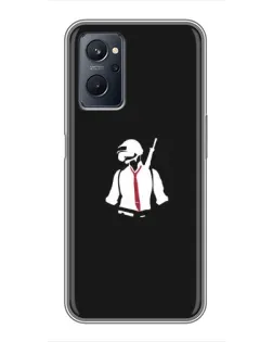 Чохол для Realme 9i з картинкою «PUBG — силует воїна»