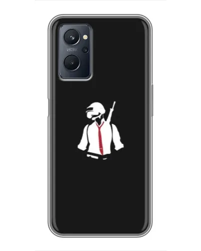 Чохол для Realme 9i з картинкою «PUBG — силует воїна» Чохол для Realme 9i з картинкою «PUBG — силует воїна»