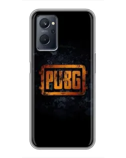 Чохол для Realme 9i з картинкою «PUBG — золотий логотип»