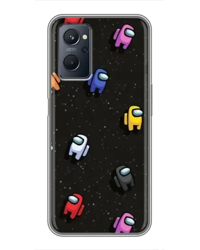 Чехол для Realme 9i с картинкой «Космический паттерн Among Us»