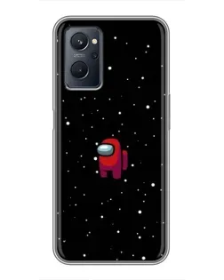 Чехол для Realme 9i с картинкой «Красный Among Us»