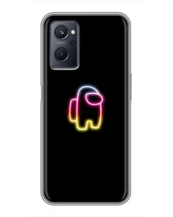 Чехол для Realme 9i с картинкой «Among Us градиент»