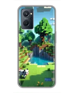 Чехол для Realme 9i с картинкой «Minecraft летний день»