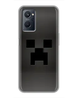 Чехол для Realme 9i с картинкой «Черный крипер градиент»