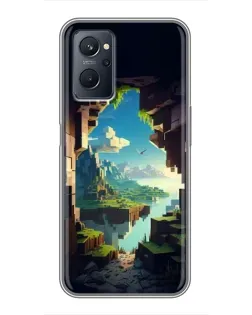 Чехол для Realme 9i с картинкой «Вид из пещеры»