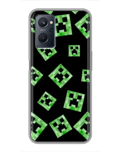 Чехол для Realme 9i с картинкой «Паттерн с криперами» Чехол для Realme 9i с картинкой «Паттерн с криперами»