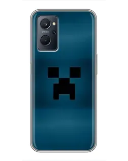Чехол для Realme 9i с картинкой «Крипер текстура»