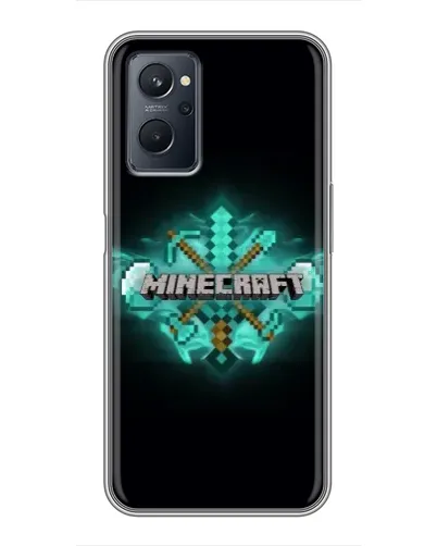 Чехол для Realme 9i с картинкой «Minecraft Diamond лого» Чехол для Realme 9i с картинкой «Minecraft Diamond лого»