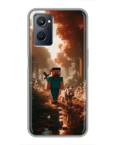 Чехол для Realme 9i с картинкой «Стив в лесу» Чехол для Realme 9i с картинкой «Стив в лесу»