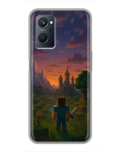 Чехол для Realme 9i с картинкой «Стив у башни» Чехол для Realme 9i с картинкой «Стив у башни»