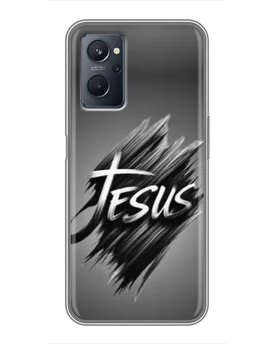 Чехол для Realme 9i с картинкой «Надпись Jesus Graffiti»