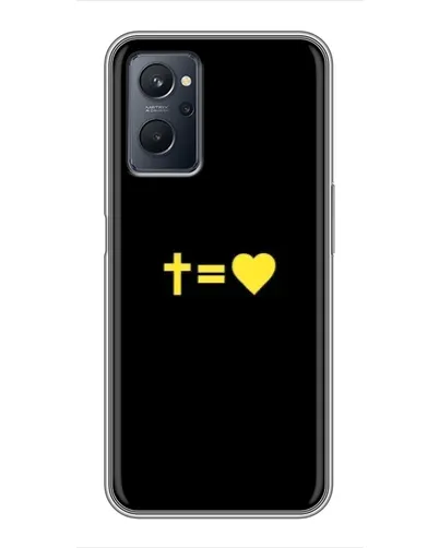 Чехол для Realme 9i с картинкой «Сердце и Крест»