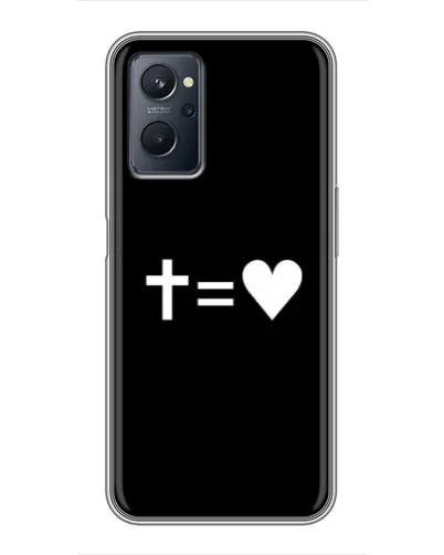 Чехол для Realme 9i с картинкой «Крест и Сердце»