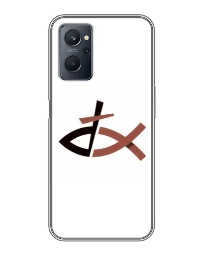 Чехол для Realme 9i с картинкой «Рыба и крест»