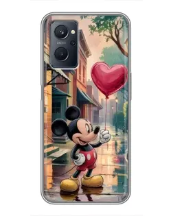 Чохол для Realme 9i з картинкою «Міккі та кулька-серце»