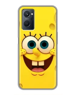 Чехол для Realme 9i с картинкой «Губка Боб улыбка»