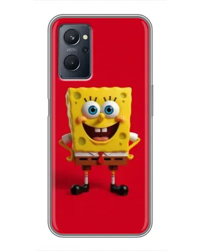 Чехол для Realme 9i с картинкой «Спанч Боб на красном»
