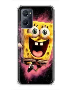 Чехол для Realme 9i с картинкой «Взрывной Спанч Боб»