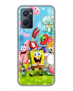 Чехол для Realme 9i с картинкой «Губка Боб и друзья» Чехол для Realme 9i с картинкой «Губка Боб и друзья»