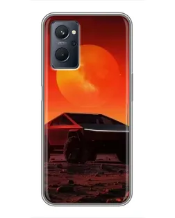Чохол для Realme 9i з картинкою «Cybertruck на Марсі»