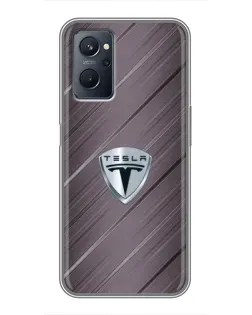 Чохол для Realme 9i з картинкою «Металева текстура Tesla»