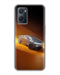 Чохол для Realme 9i з картинкою «Cybertruck у пустелі»