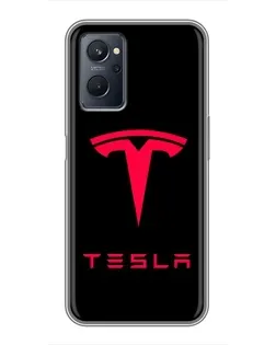 Чохол для Realme 9i з картинкою «Tesla Red Logo»