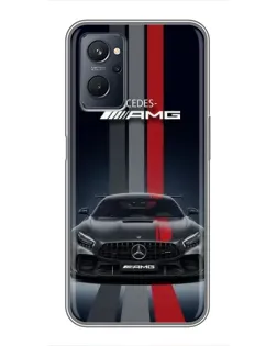Чохол для Realme 9i з картинкою «Mercedes — білий карбон»
