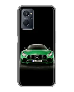 Чохол для Realme 9i з картинкою «Mercedes — неоновий лого»