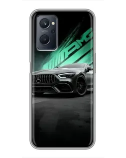 Чохол для Realme 9i з картинкою «Темний Mercedes AMG»