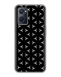 Чехол для Realme 9i с картинкой «Mercedes паттерн звезд»