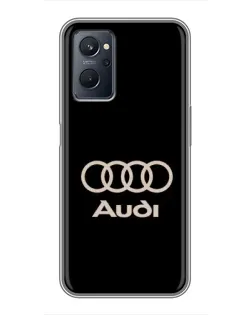 Чохол для Realme 9i з картинкою «Audi — золотий логотип»